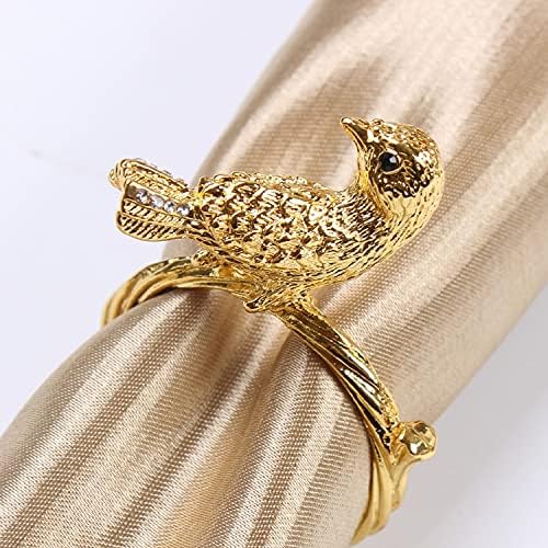 10pcs banhado metal pássaro dourado modelo sala de guardinha buckle hotel anel de guardanapo anel
