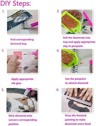 5D Diamond Painting Kit 2-Pack, Diamonds Art Kits para Decoração de parede em casa Ferramentas DIY para adultos crianças, 16*14 polegadas