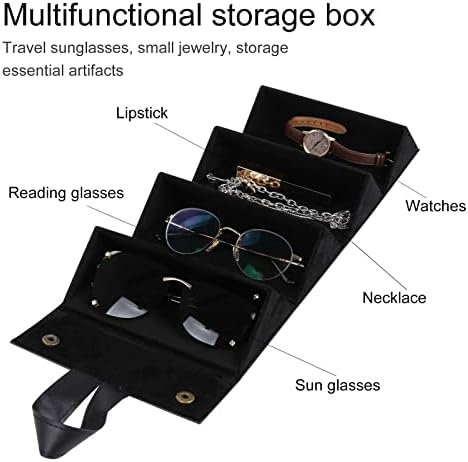 Organizador de óculos de sol Loghog 5 slots de viagem copos de viagem caixa dobrável múltipla