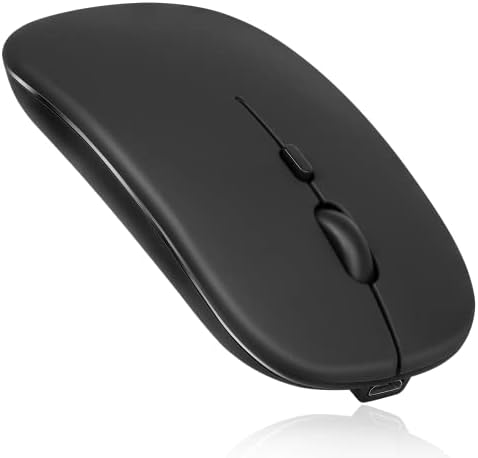 Mouse recarregável Urbanx Bluetooth para o mouse sem fio Bluetooth sem fio Samsung Galaxy Chromebook projetado para laptop/pc/mac/ipad pro/computador/tablet/Android Midnight Black