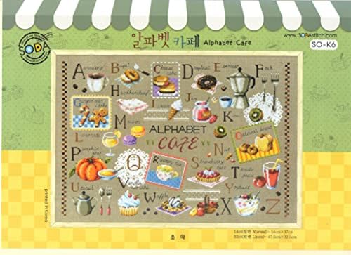 O Alphabet Café contou o Kit Cross Stitch. Sodastitch So-K6