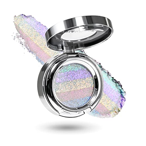 Charmacy Multicromat Glitter Highlighter Palette de maquiagem, Creme de creme brilhante Face