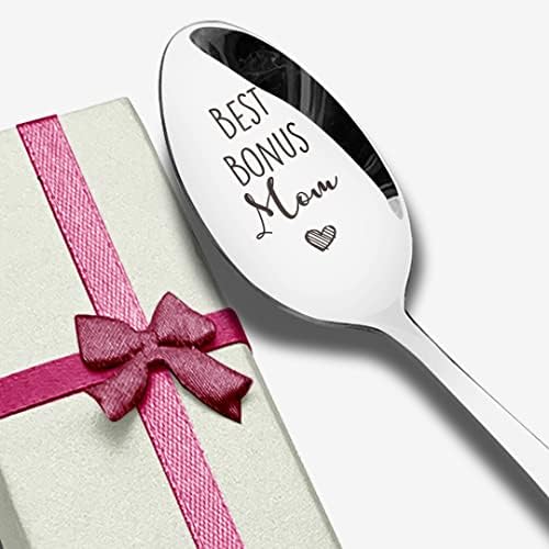 Melhor bônus mamãe colher de aço inoxidável gravado Funny, Love Quitte Gifts para Badrendmom Coffee Spoon Presentes