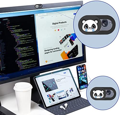 Alureeyes capa de webcam slide 8 pacote, câmera protetor de privacidade ajuste para computadores para computadores