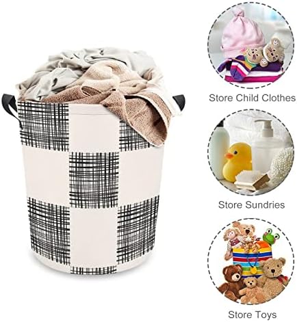 Padrões geométricos de cesta de lavanderia 06 cesto de lavanderia com alças Saco de armazenamento de roupas sujas dobráveis ​​para quarto, banheiro, livro de roupas de brinquedo