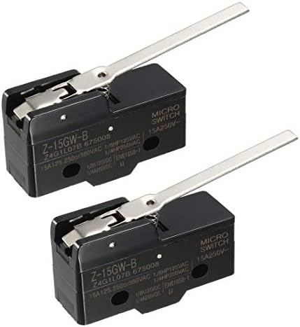 UXCELL 2PCS Z-15GW-B 1NO + 1NC Tipo de alavanca de dobradiça de comprimento Micro interruptores