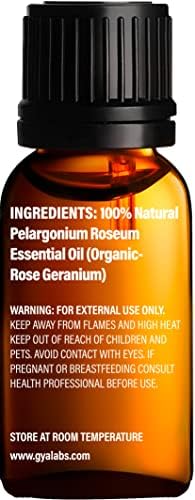 Óleo essencial de geranium de rosa orgânica para difusor e óleo de cedro orgânico para conjunto de crescimento
