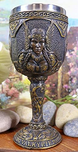 Ebros nórdico mitologia Viking Spirit Goddess Valkyrie Odin Maiden 7oz Resina Cálice Goble