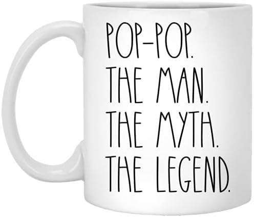 Pop -pop The Man the Myth the Legend Coffee Caneca - Pop -Pop Caneca Presentes de Natal - Presente de Aniversário