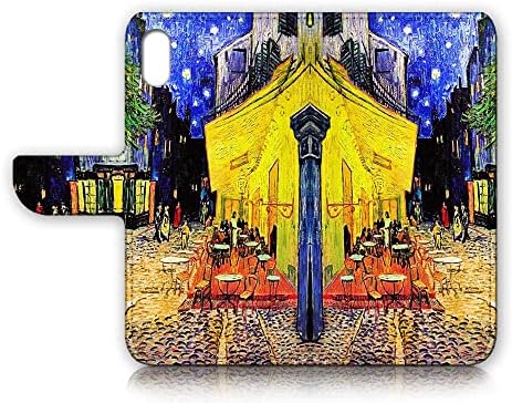 Ajourtek para iPhone XS Max, Art projetado Flip Wallet Cover Case Vincent van Gogh pintando proteção de corpo