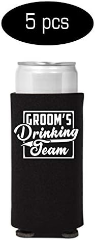 Veracco White Groom e Black Groom da equipe de bebidas Slim pode coolie titular de despedida de solteiro