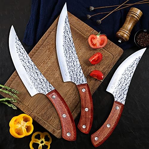 Gainscome-Rescida artesanal de aço inoxidável Facas de faca de cozinha forjada facas vegetais
