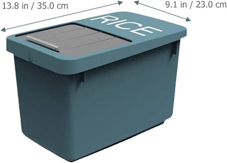 Dispensador de arroz Lenfun, grande armazenamento de recipiente de grão integrado selado, cozinha