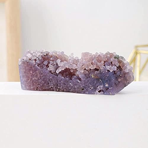 Varinha de cristal, pedra de cristal natural, meditação poliedrosa casa natural quartzo roxo de uva ágata