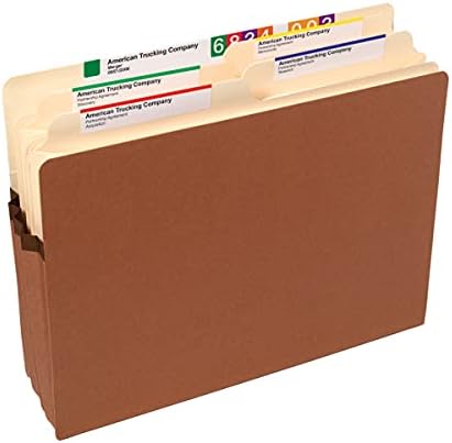Bolso de arquivo smead, guia de corte reto, expansão de 3-1/2 , tamanho da letra, redrope, 25 por caixa