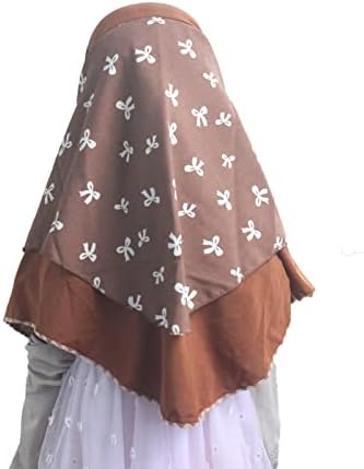 Modest Beauty Bebês meninas hijab lenço hijabs muçulmano lenço na cabeça para criança com padrão de bowknot