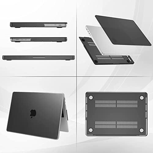 Procase Case Hard Shell e Tampa da pele do teclado para pacote MacBook Pro 2021 de 14 polegadas com caixa eletrônica de viagem Hard Travel para adaptador de energia MacBook