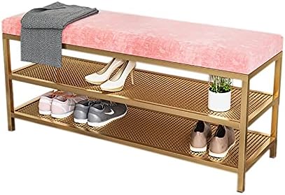 Caixa de sapatos de sapatos de sapato grátis, bancada de sapato doméstico, caixa integrada de armazenamento de sapatos de arte de ferro, sofá de alta resiliência