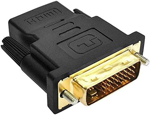 Upgoo DVI para adaptador HDMI, [2-PACK] DVI bidirecional Male para HDMI Feminino Conversor 1080p com conectores banhados a ouro