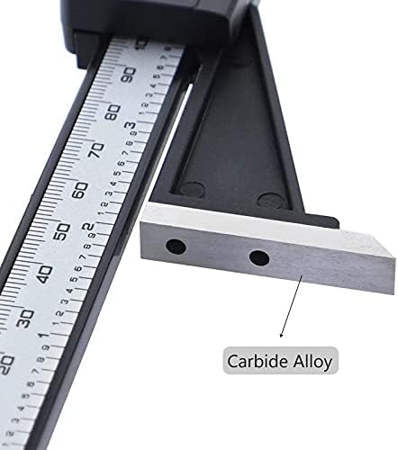 Slatiom 0-150mm mamão de altura Plástico pinça vernier com base magnética de calibre digital e ferramentas de medição de profundidade