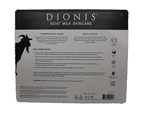 Dionis Goat Milk Bath & Body Set, conjunto de 3 peças, inclui 1 oz. Loção corporal / 2 fl oz.