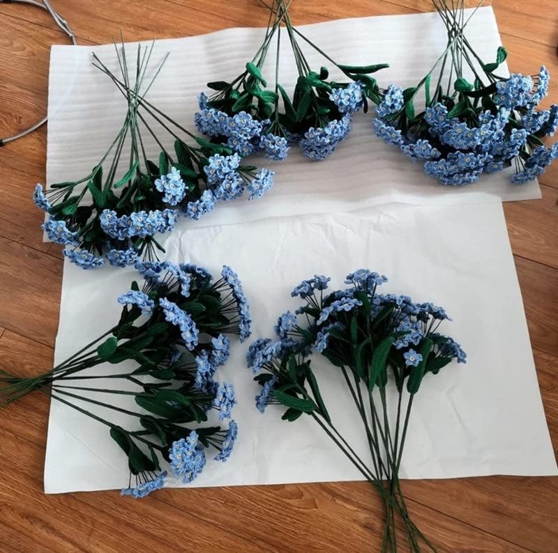Dann 10pcs/lote de fio madrado Buquê de flores artificiais de crochê para decoração de casamentos decoração