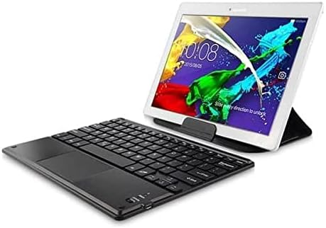 Teclado de onda de caixa compatível com Samsung Galaxy Tab S6 Lite - teclado Bluetooth Slimkeys com trackpad, teclado portátil com trackpad - Jet Black