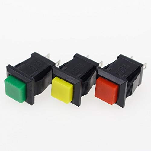 6pcs On-Off Momentary/Telling Square Push on Switch 2A 250V/4A 125V AC Electric Switch DS-429-