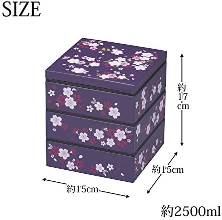 Miyamoto Sangyo Caixa pesada 5.0 Sakura de três camadas com tampa de focas, cor violeta, aprox. 88,5 fl