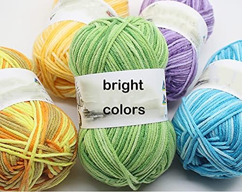 Fio grossa de fios de crochê 50g de algodão para tricô 4 8 10 ou 20 rolos gradiente de cor de