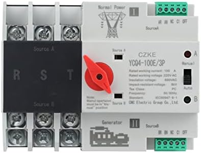 Xuefu YCQ4-100E/3P Power Dual Power Automático interruptor de transferência automática 220V AC 8KA DIN ATS