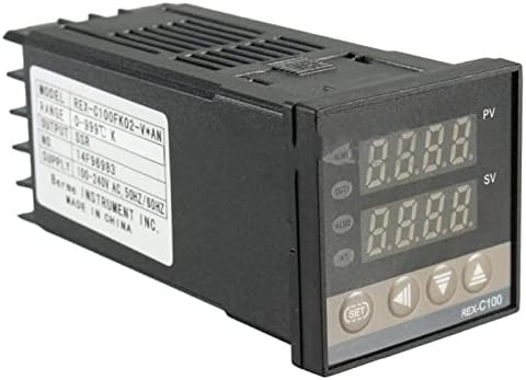 Controlador de temperatura digital HWGO PID REX-C100 0 a 400 graus K Saída do relé do tipo