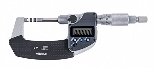 Mitutoyo 422-371-30 BLM-1 Micrômetro de lâmina WMX/.4T, tipo D, 0 -1 , 0,00005/0,001 mm