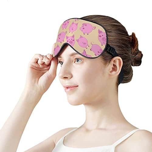 Máscara de olho macio de porco rosa eficaz máscara de sono conforto