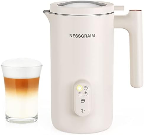 Frother de leite, Nessgraim atualizou 5 em 1 controle de toque e vaporizador de leite, a vapor de leite elétrico