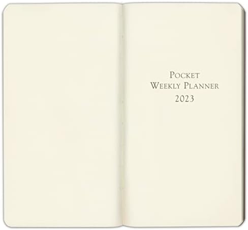 2023 Pocket Weekly Gallery Leather Planner - Freeport Black - 6x3.25