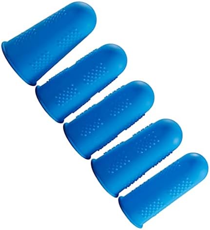 Exceart Blue Bandrages Glue Hot Caps Finger Capas Protetor de dedos para cola quente Cera Rosina resina Scrapbooking